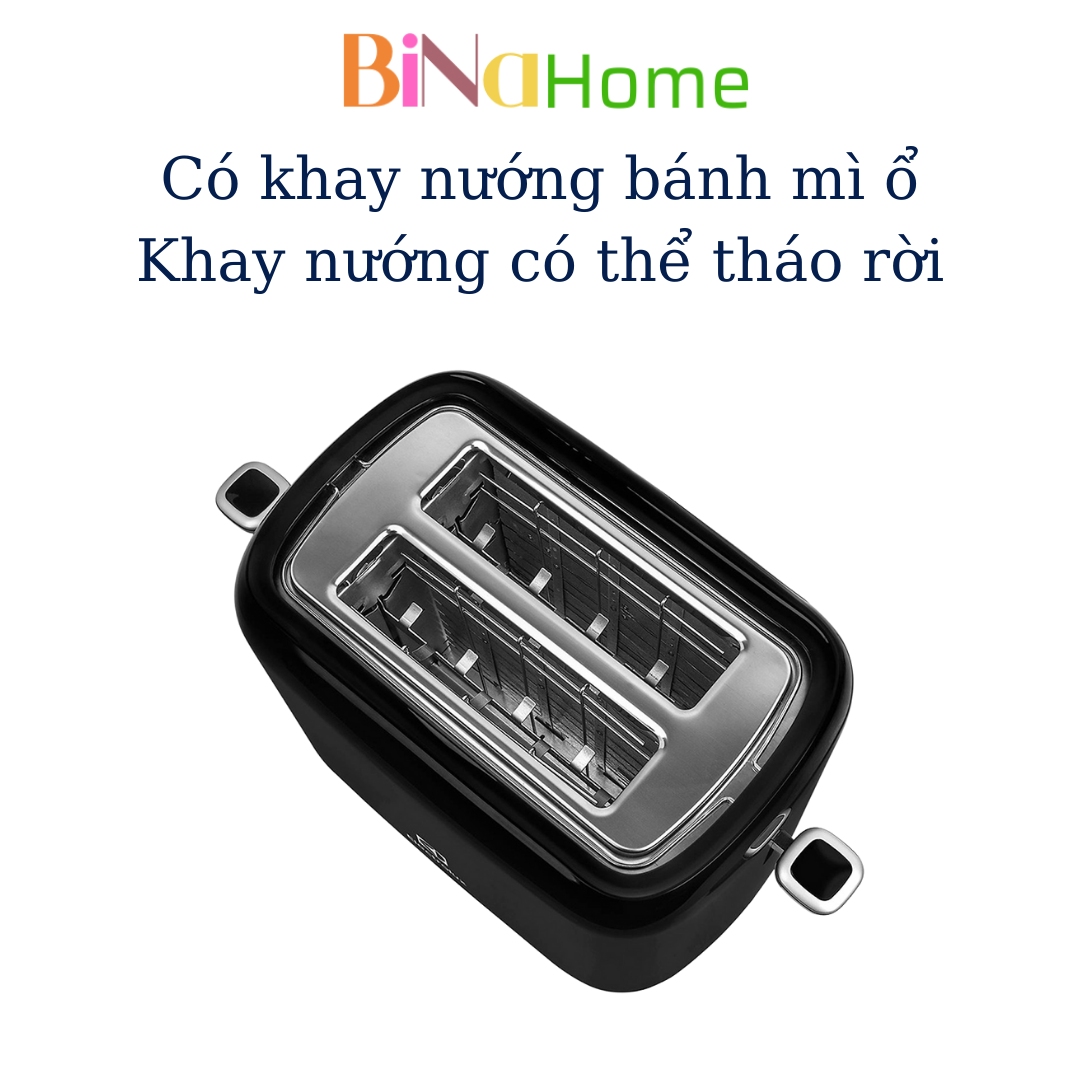(Có sẵn BH 2 năm) Máy nướng bánh mì Electrolux ETS3505 màu đen BINAHOME