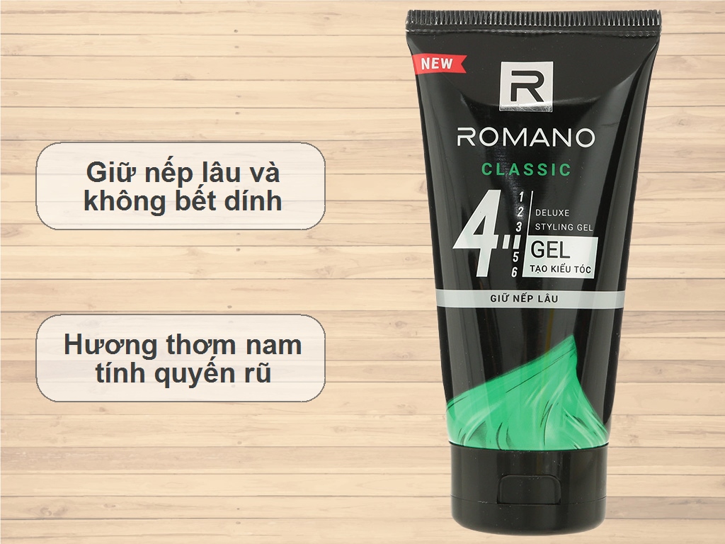 Gel Vuốt Tóc Romano Classic Cứng Vừa số 4 - 150gr
