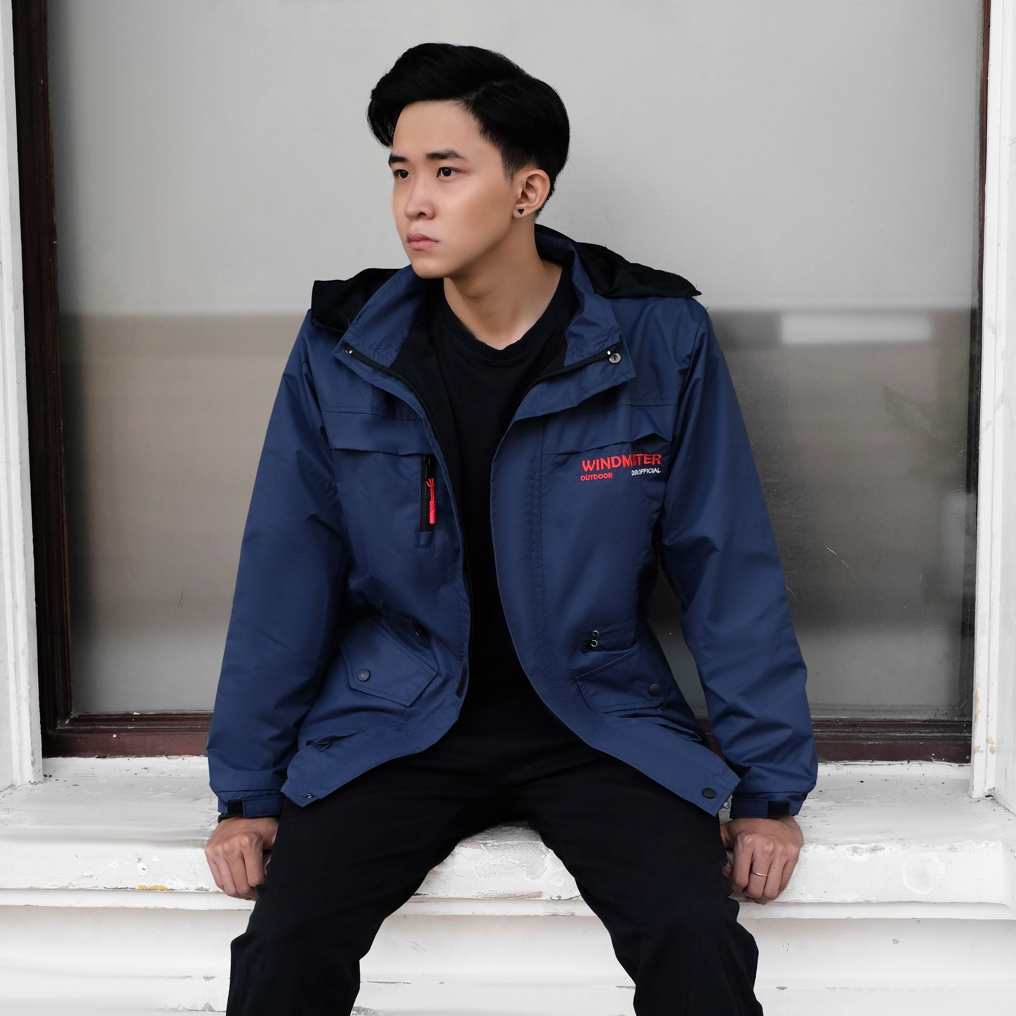 [HCM]Áo khoác dù WindMaster Jacket (Plus+) Logo thêu - Duppo