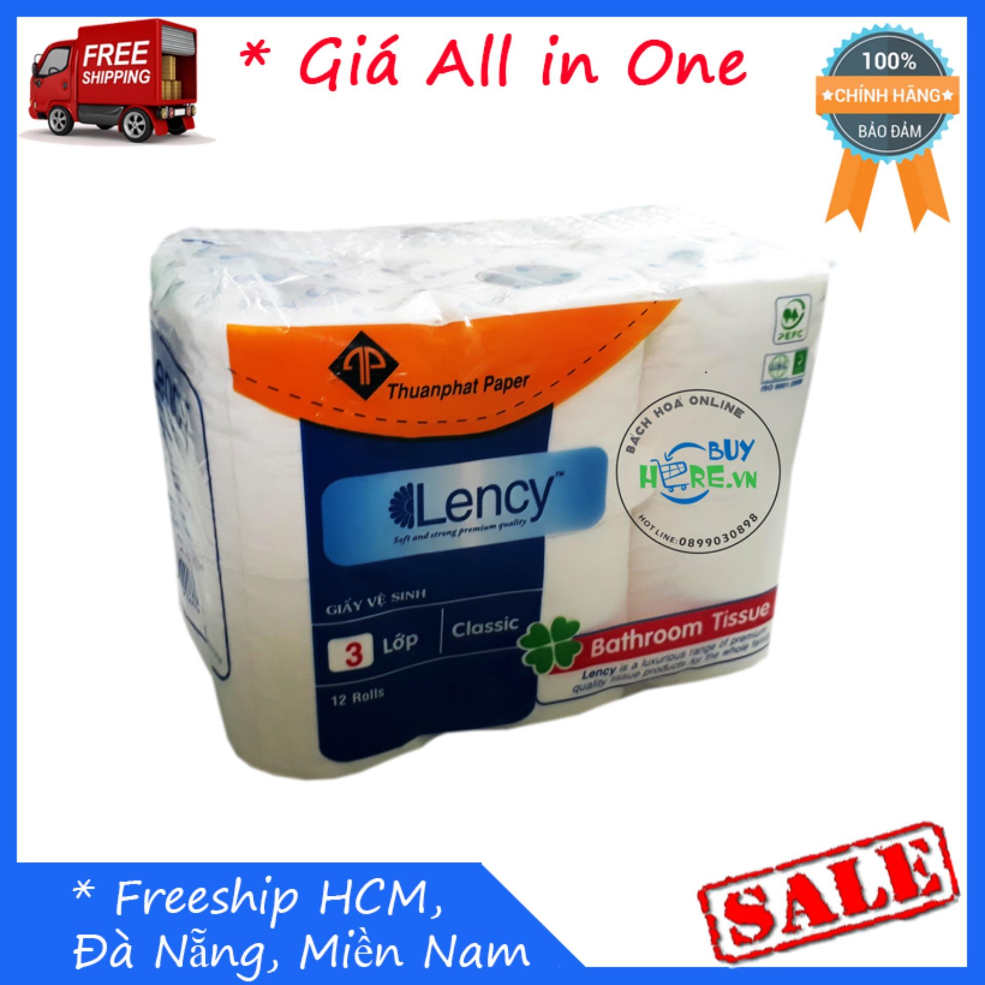 Giấy vệ sinh Lency 12 cuộn ( 3 lớp )