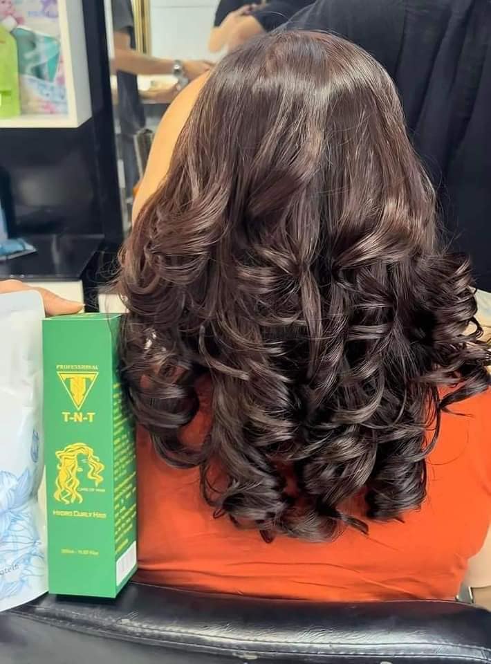 Thuố kích xoăn TNT, kích xoăn tóc Hydro Curly Hair , thuố làm xoăn tóc đơn giản, 350ML