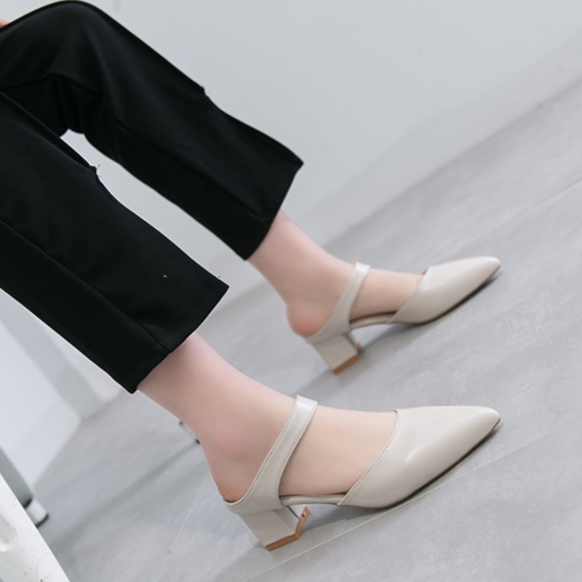 Giày Cao Gót 5P Hở Gót Thời Trang Mã KHC23