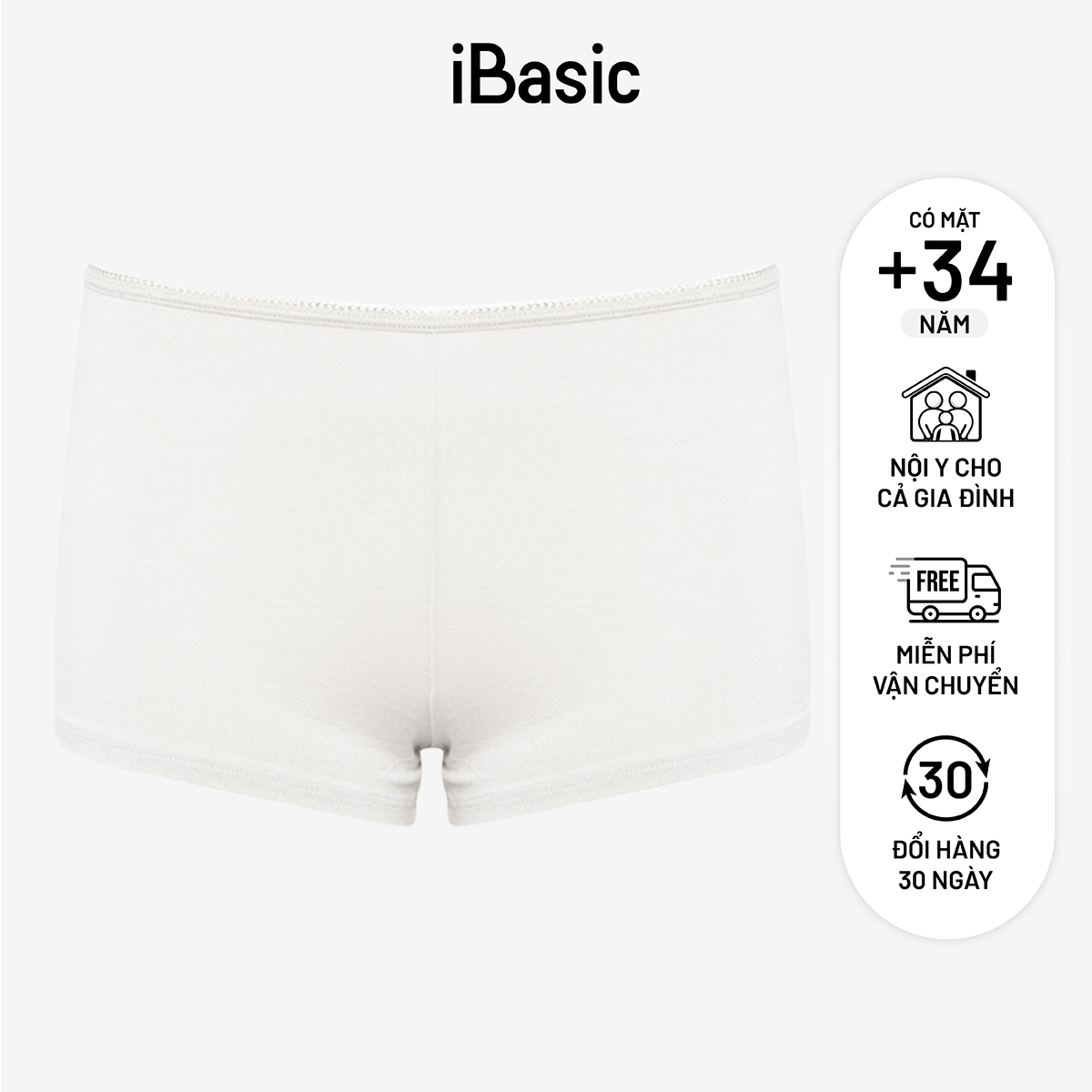 Quần lót nữ cotton trơn mặc váy iBasic V107