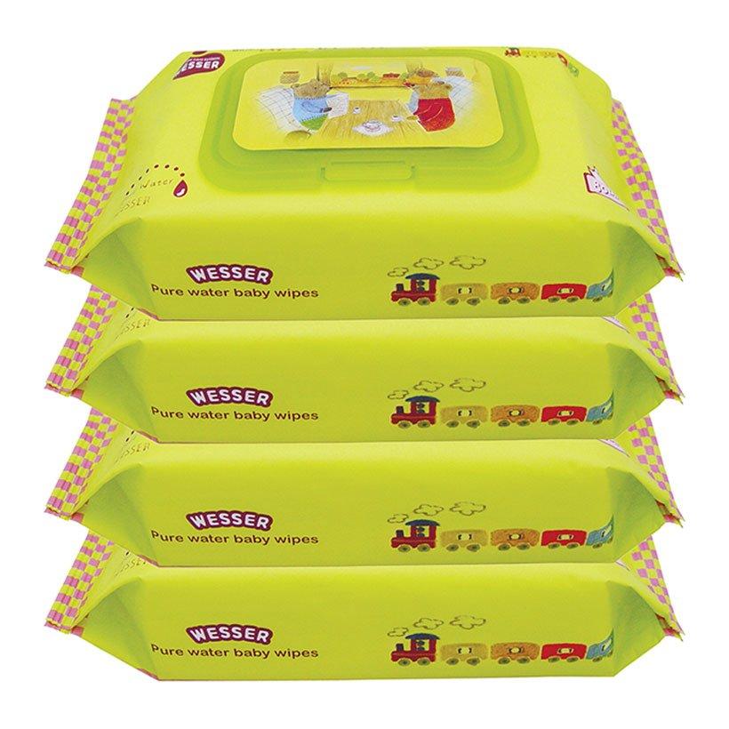 Khăn Ướt Wesser 80 tờ( mở nắp, không mùi)
