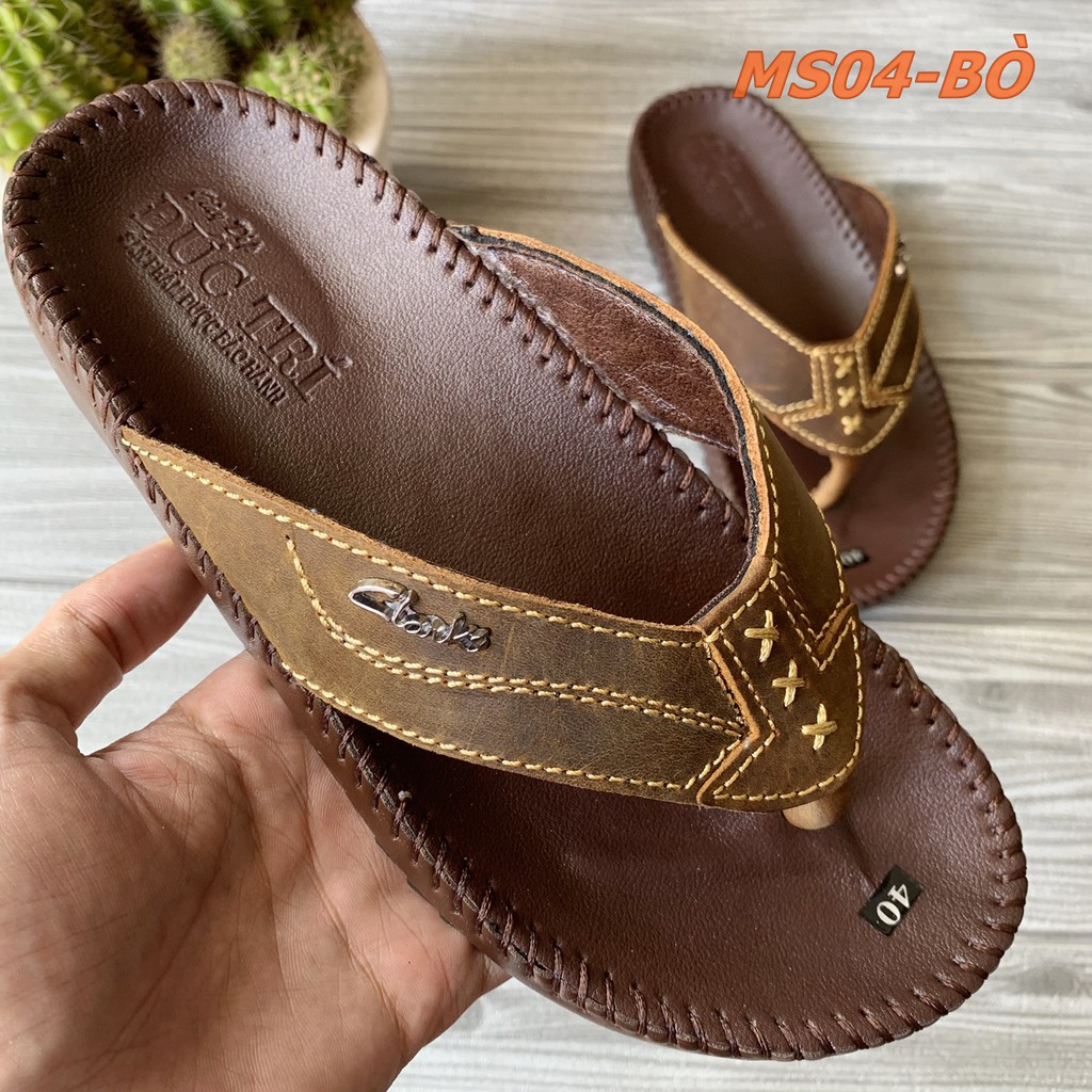 Dép Xỏ Ngón Nam Cao Cấp Da Bò Thật 100% C20