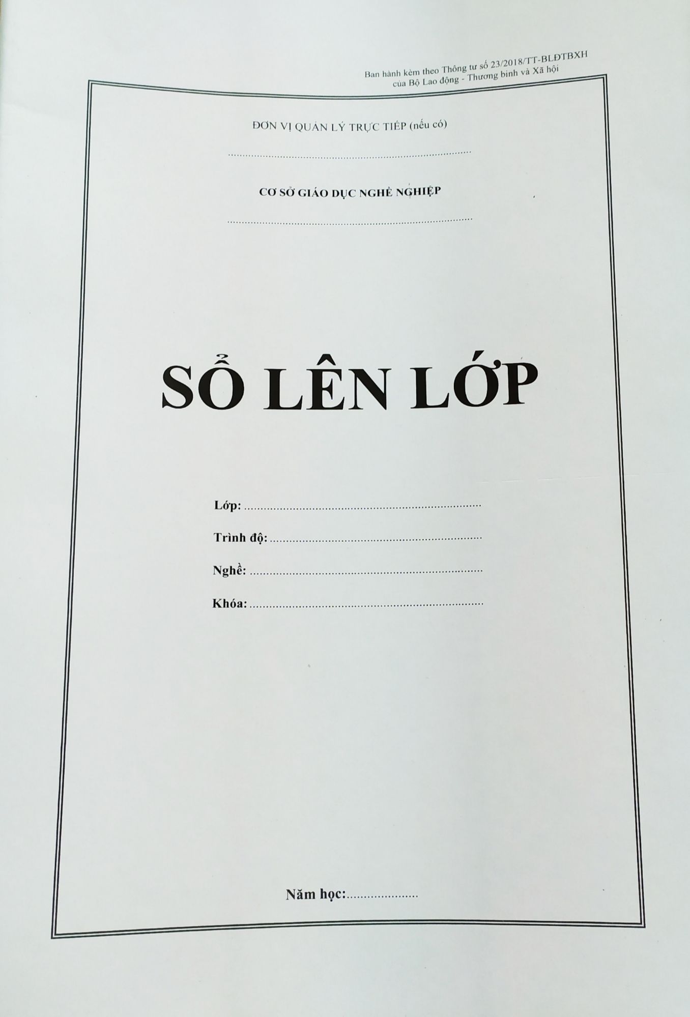 Sổ Lên lớp tt23 - 5quyển