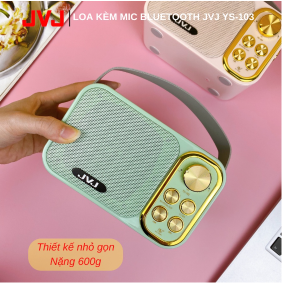 Loa bluetooth mini karaoke kèm mic ALOHA PKV YS-103 Không dây, kèm 01 mic hát công suất 5W - Bảo hành chính hãng 06 Tháng