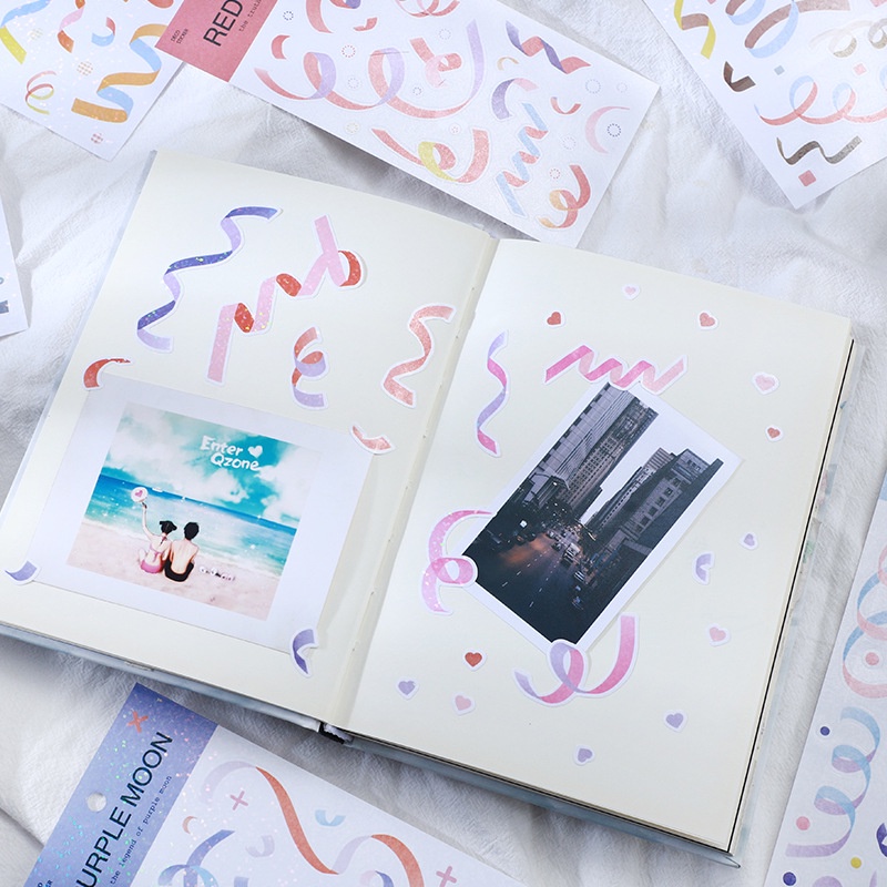 Sticker ruy băng trang trí scrapbook, sổ tay planner,.. [ 071 ]