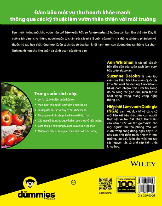 Sách - Làm vườn hữu cơ for Dummies
