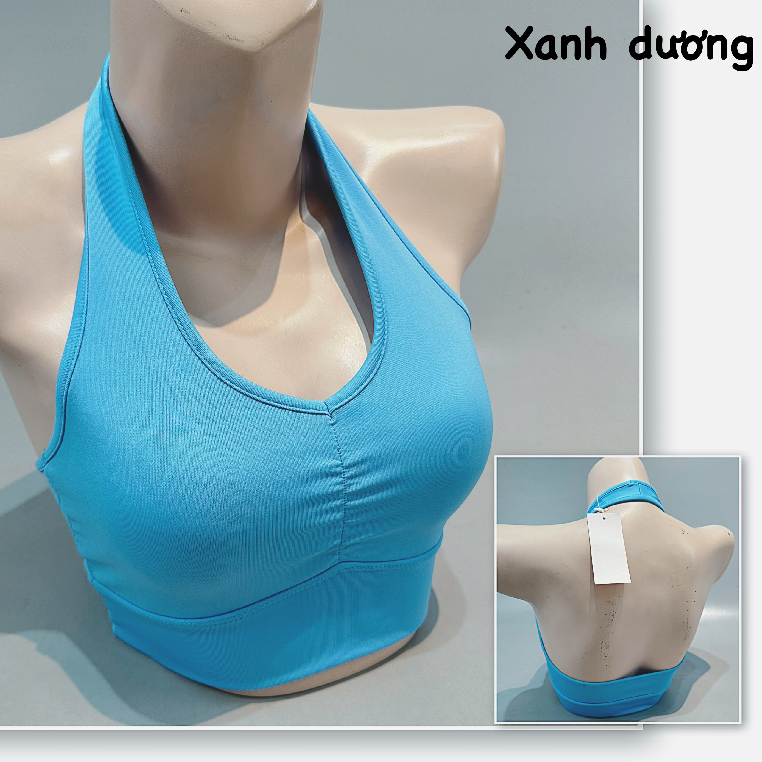 Áo bra tập gym thể thao nữ nhún ngực cổ yếm siêu xinh