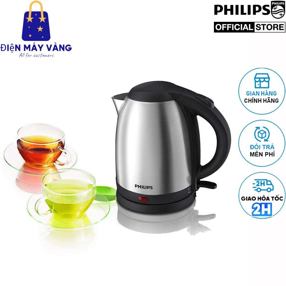 Ấm siêu tốc mini inox Philips HD9303 1.2 lít