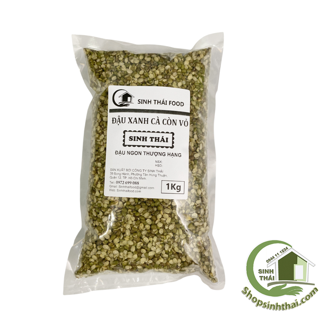 Đậu xanh cà còn vỏ sinh thái food 1kg và 500g - chọn loại