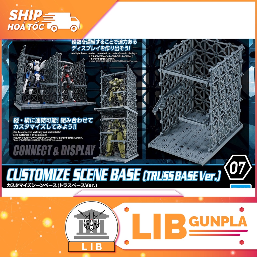 Mô hình lắp ráp bandai phụ kiện 30mm customize scene base - truss base ver