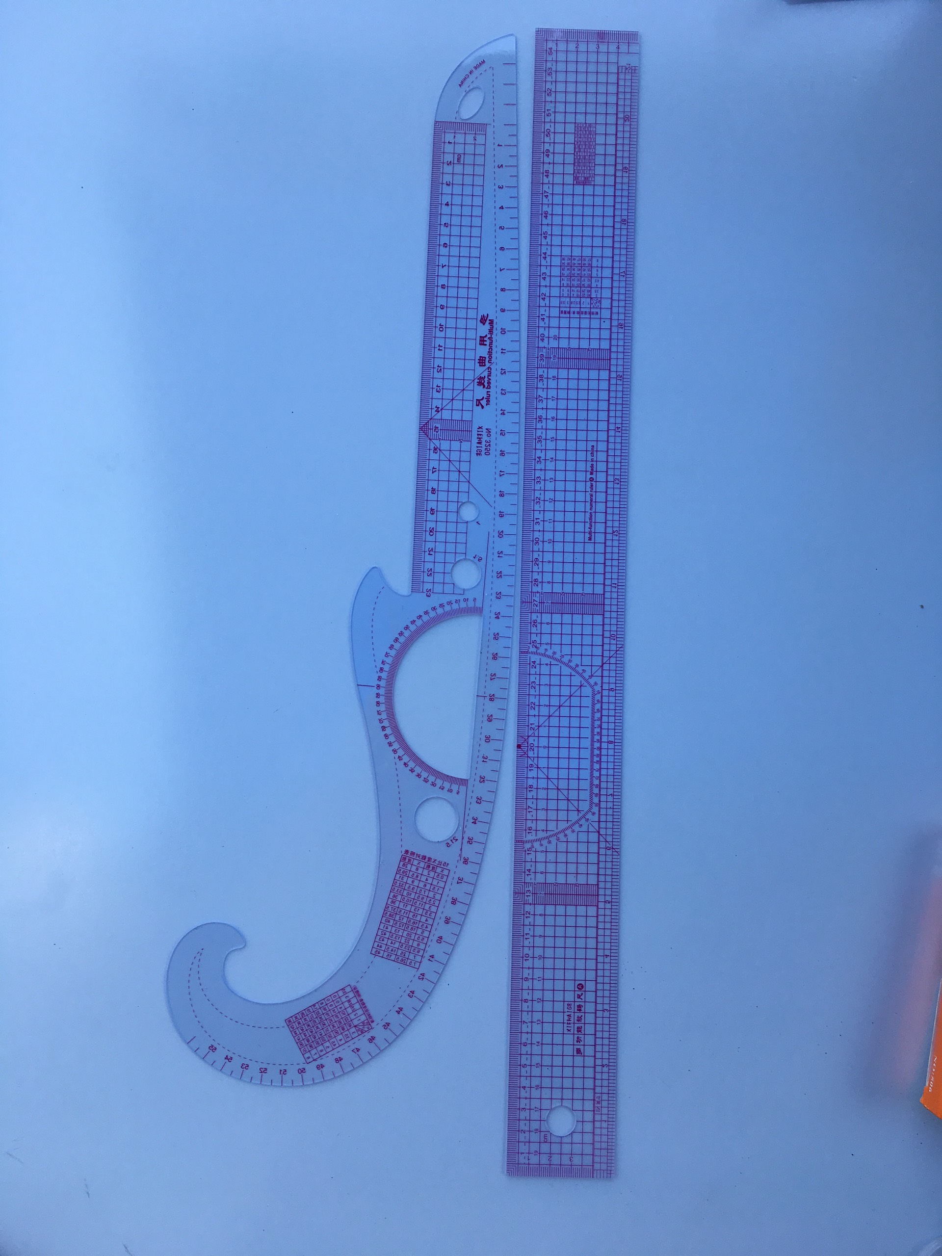 Combo thước thẳng 55 cm va thước cây đao