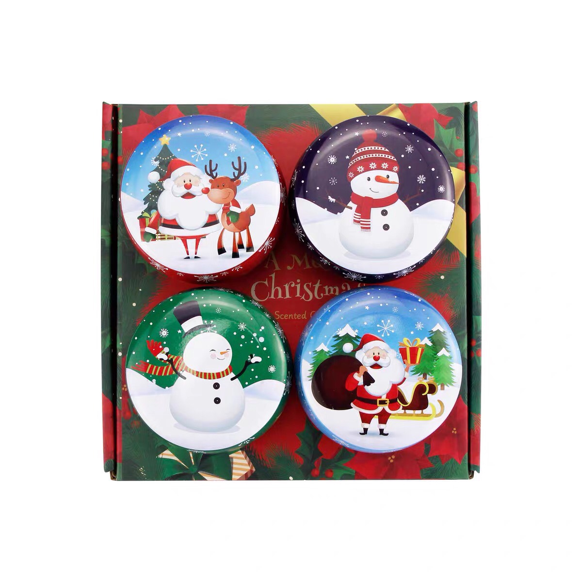 Hộp 4 hũ nến thơm noel