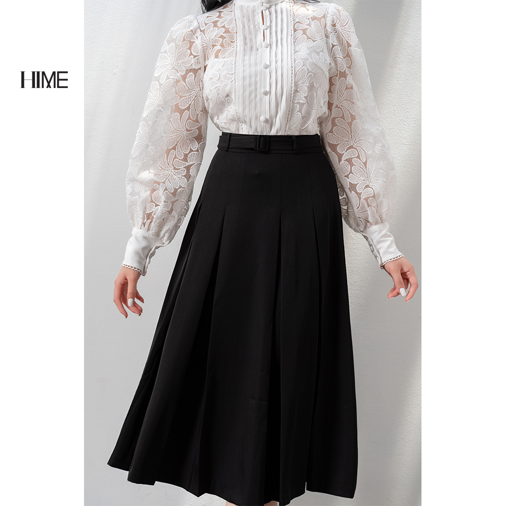 Áo sơ mi ren cổ trụ HIME H108BF1S0223