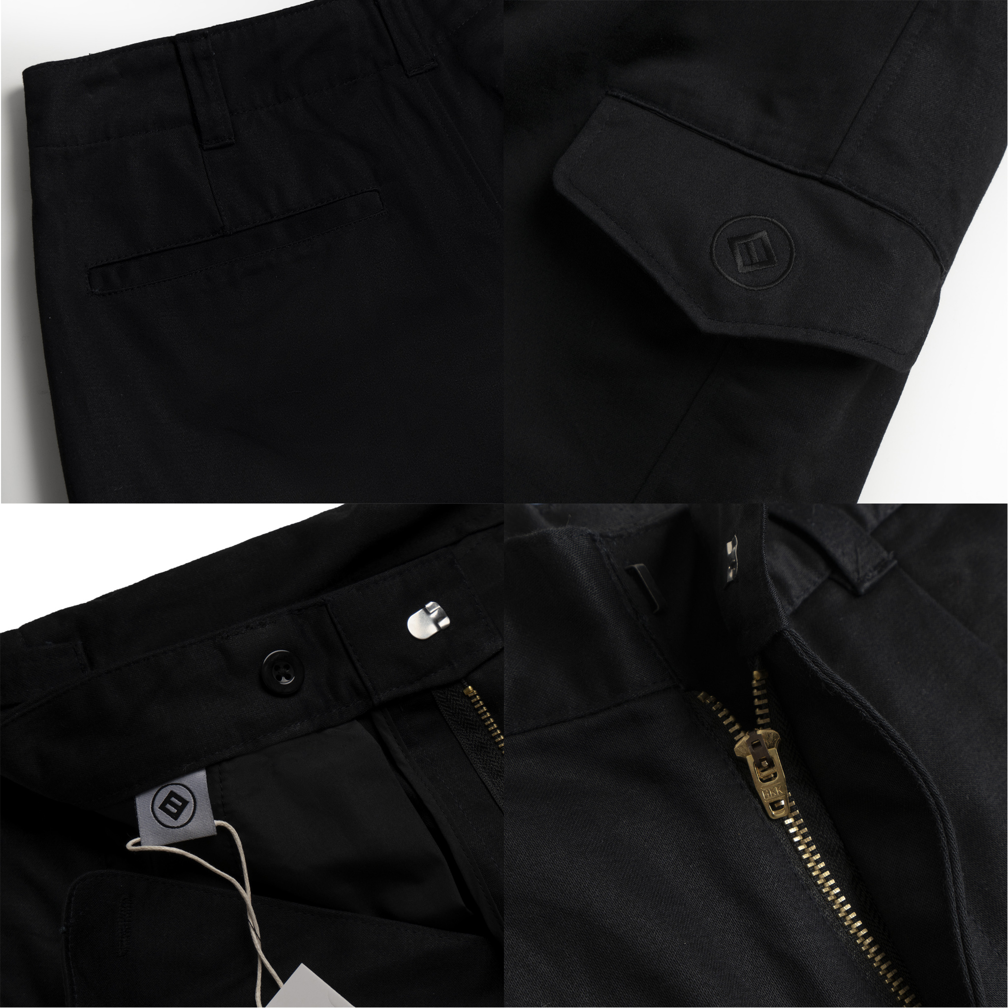 Quần Shorts Khaki Túi Hộp MBC - Đen/Kem