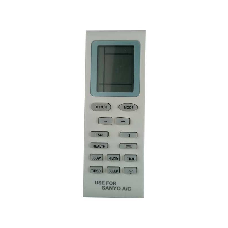 Điều khiển điều hòa sanyo trắng ngắn-remote máy lạnh sanyo