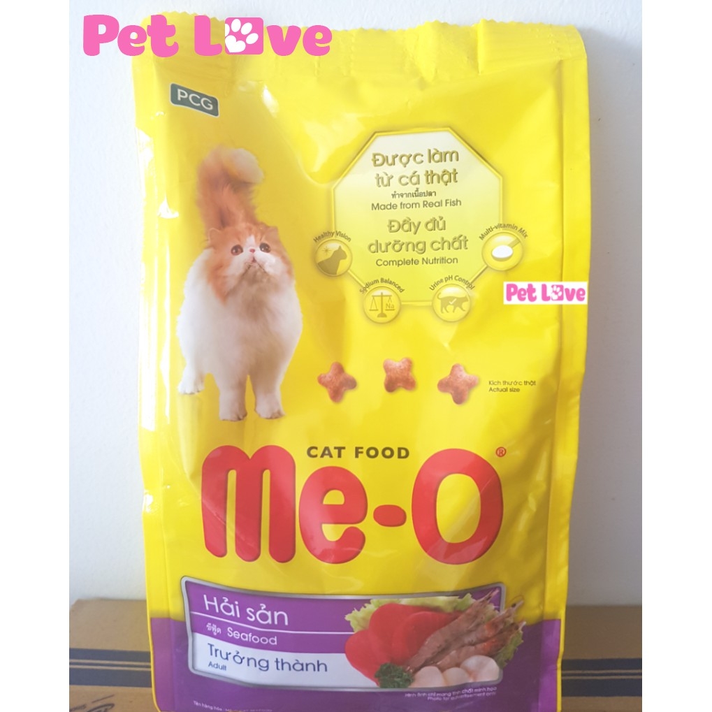 Thức ăn hạt Meo cho mèo lớn (vị hải sản, gói 350g)
