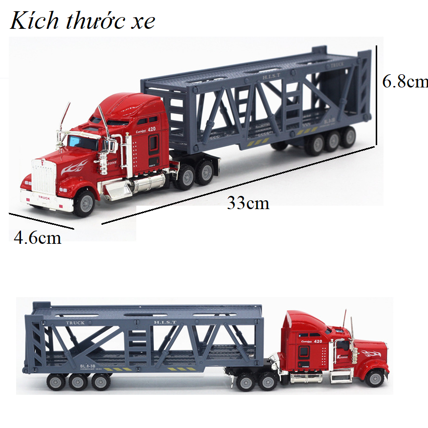 Mô hình xe container đầu kéo tỉ lệ 1:48 đồ chơi trẻ em