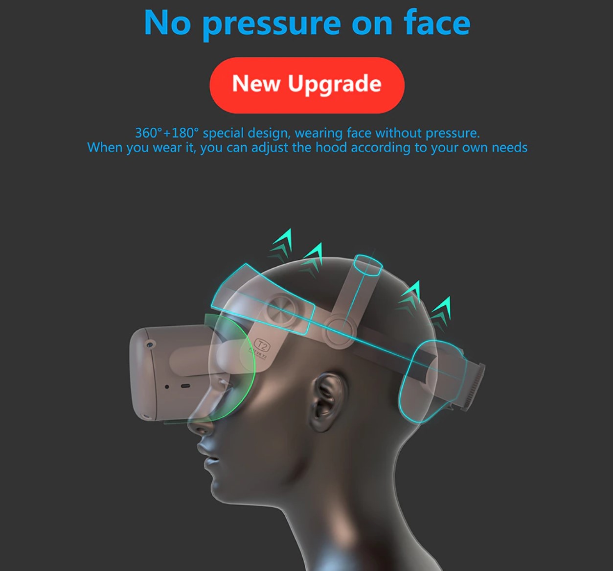 Replacement strap set for Oculus Quest 2 glasses - Fiit Vr T2