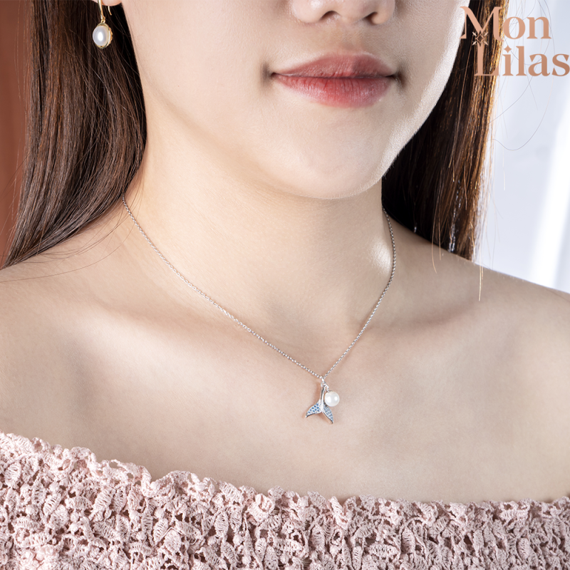 Dây chuyền bạc hình đuôi cá thời trang D0420009 - Trang sức Mon Lilas
