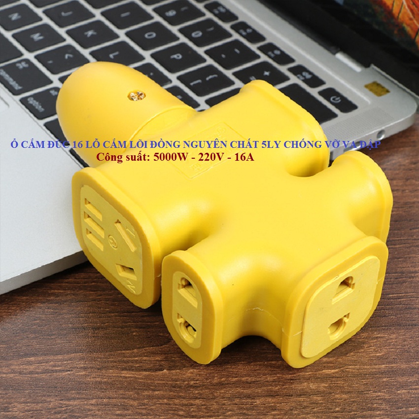 ổ cắm đúc nguyên khối lõi đồng dày nguyên chất 16A - 5000w - ổ cắm điện chống vỡ,chống va đập