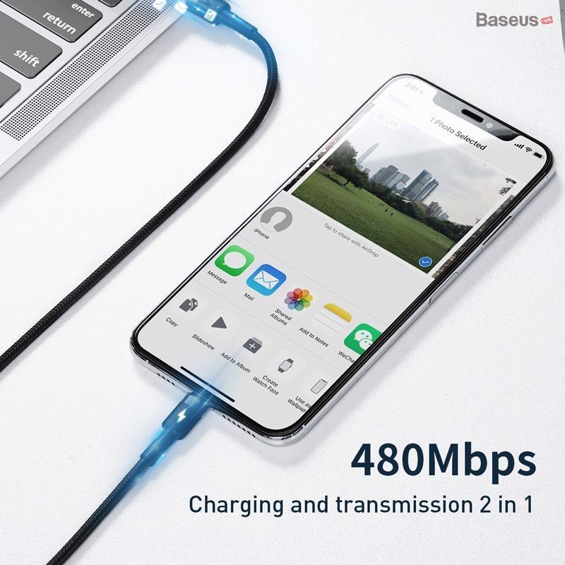 [ CHÍNH HÃNG ] DÂY SẠC , CÁP SẠC 18W TYPE- C TO LIGHTNING CHO IPHONE - BH 12 THÁNG