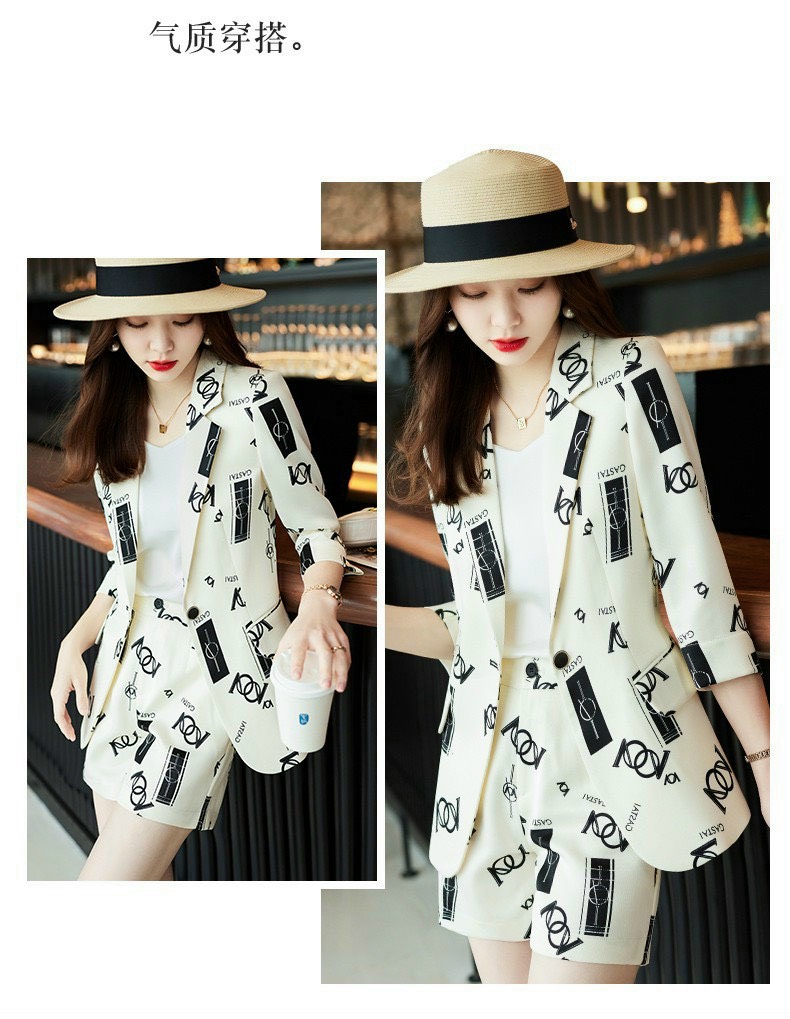 Sét vest 3 món họa tiết tay lỡ