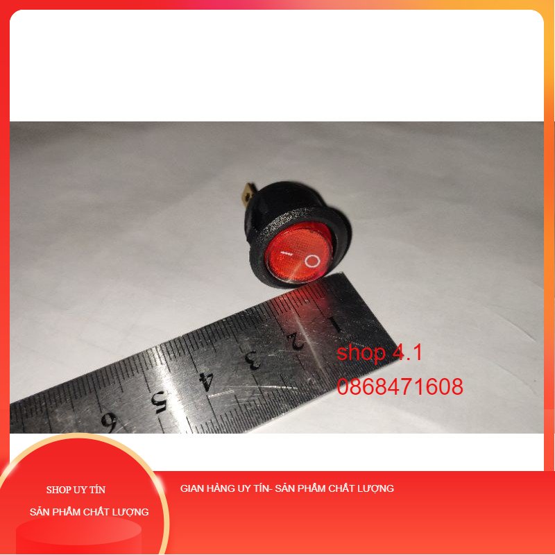 Công tắc bập bênh tròn đỏ - ON-OFF 2/3 chân