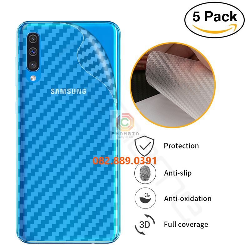 Miếng dán mặt lưng skin carbon Samsung Galaxy A50/ A50s