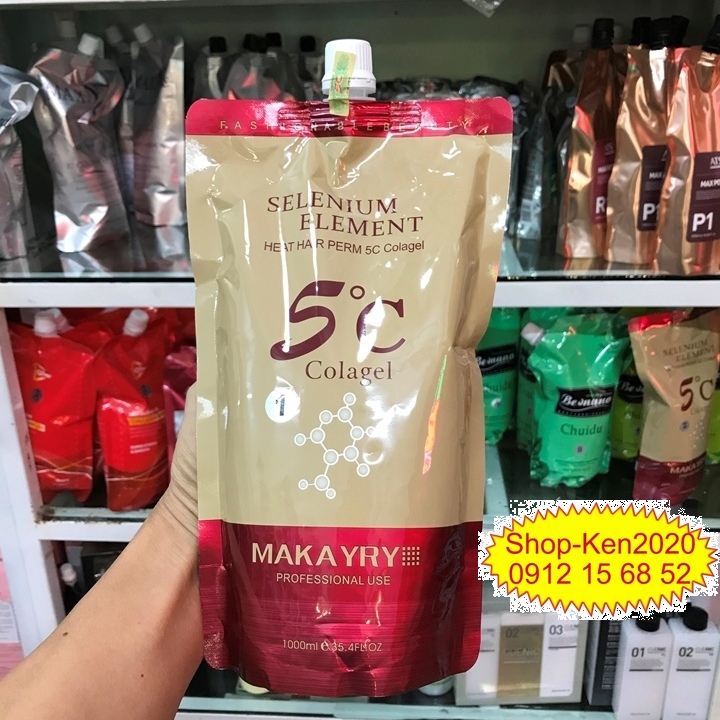 Uốn duỗi tóc 5C Colagel Makayry 1000ml x2 (1-2) (A-B)