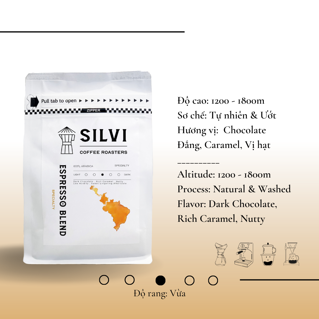 Cà phê pha máy Silvi Specialty Coffee cà phê đặc sản