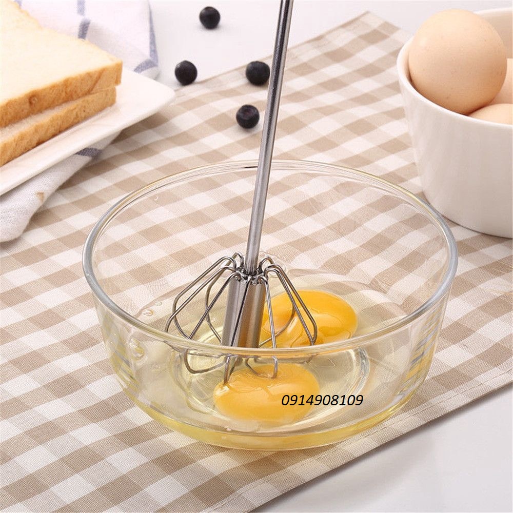 Cây đánh trứng, đánh bọt cà phê tự động inox cầm tay