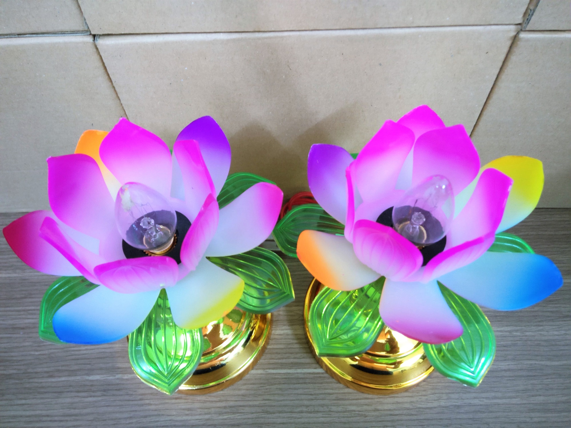 [ Thay bóng dễ dàng ] Đèn thờ cúng hoa sen