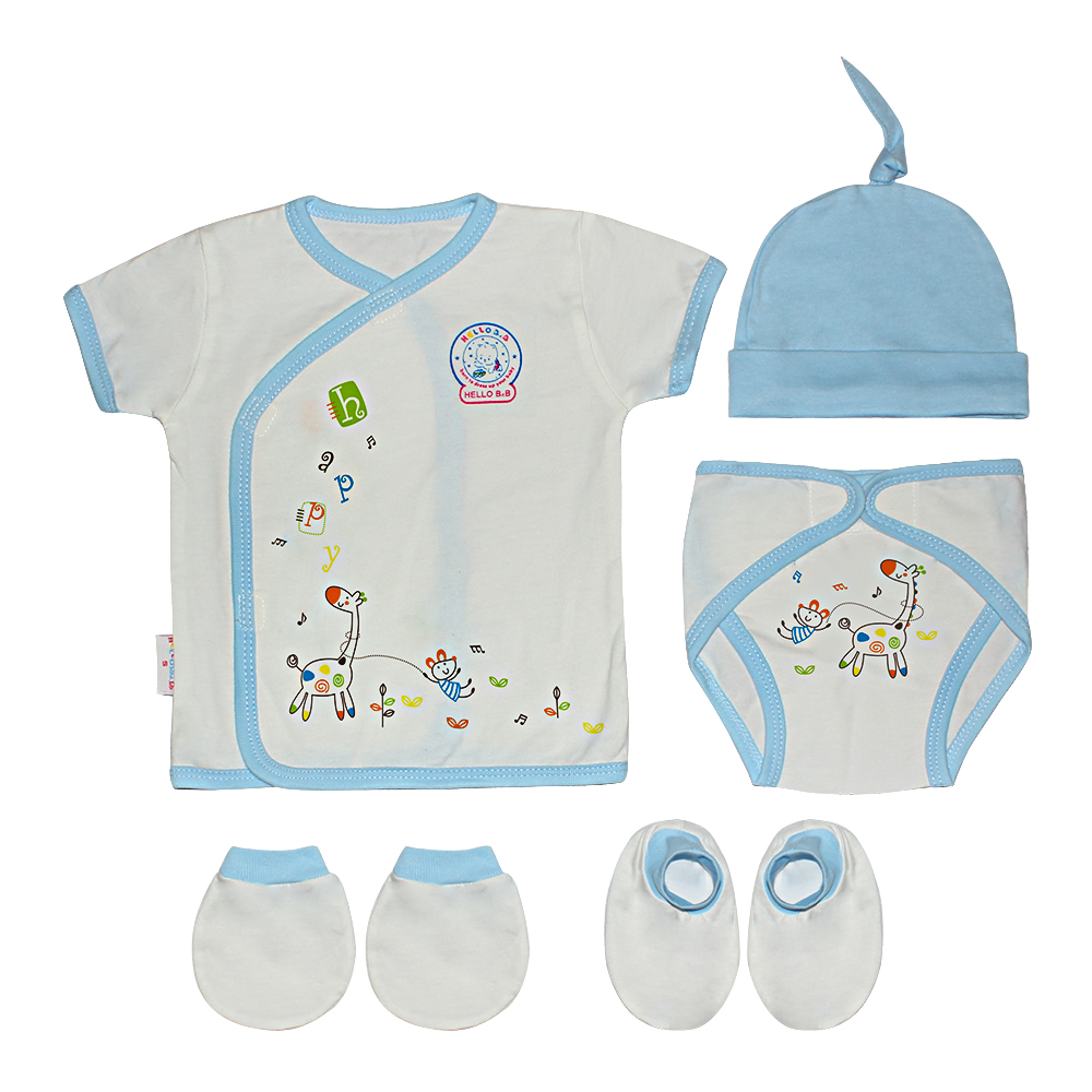 Bộ sơ sinh 5 món 0264 - HELLO BnB