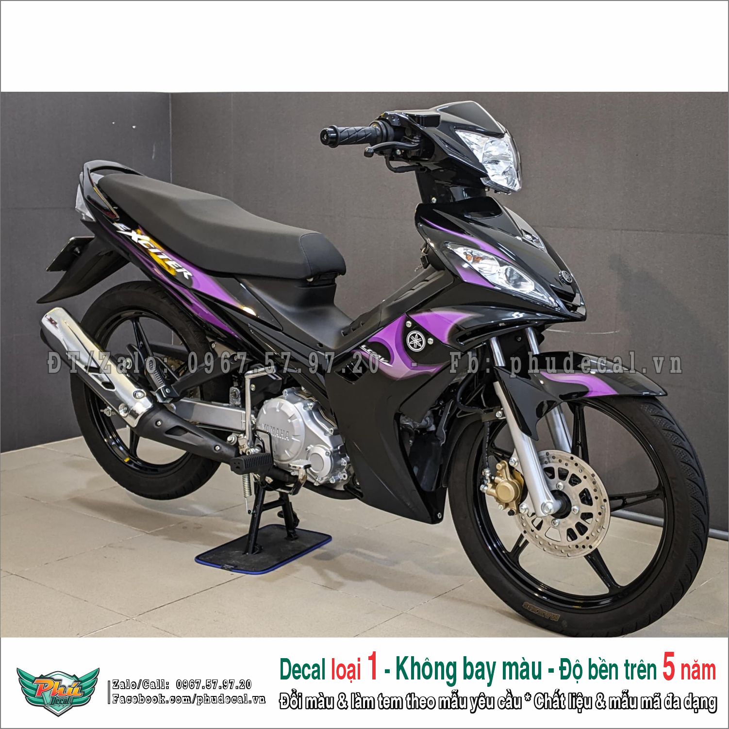 Tem rời ex 2005-2010 đen lửa tím