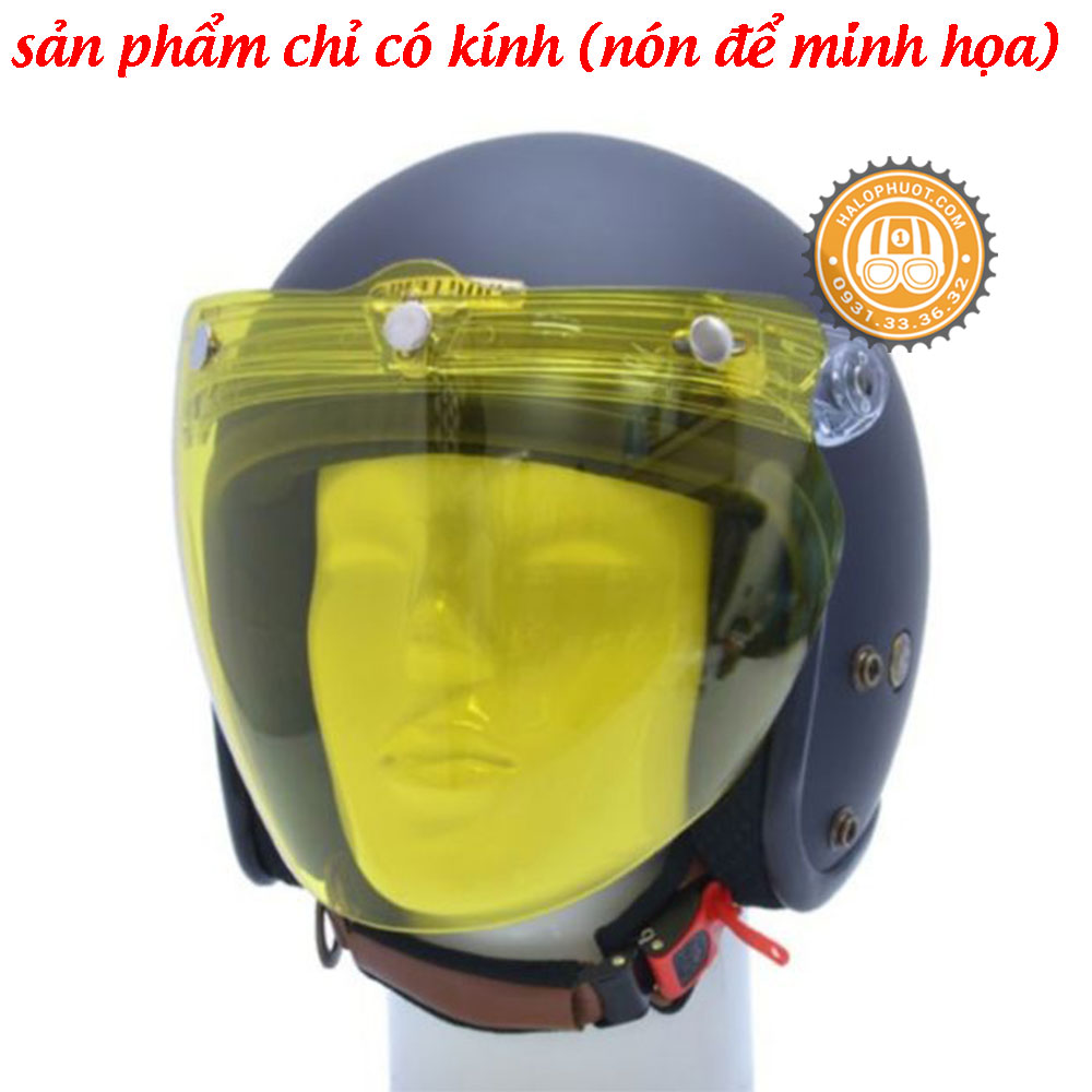 Kính Flat Eagle Bulldog Chính Hãng (gắn nón 3/4)