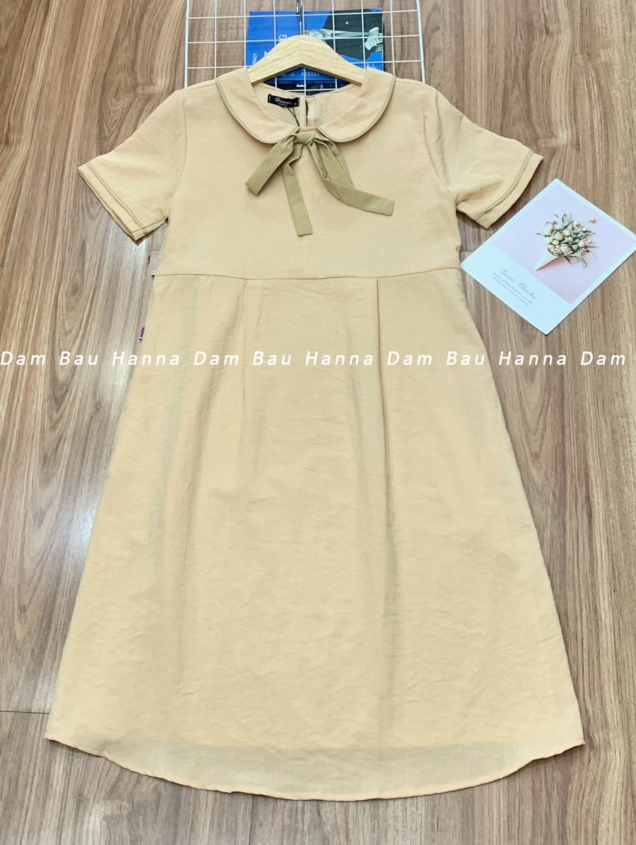 [SIZE 40-85KG] Đầm bầu công sở baby doll dễ thương cho mẹ bầu trẻ có size 40-85kg vải đũi cao cấp thoáng mát thấm mồ hôi lên fom đẹp vải mềm không nhăn có túi