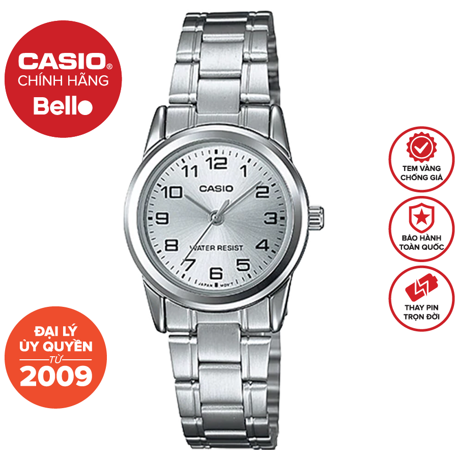Đồng hồ Nữ dây thép Casio LTP-V001D