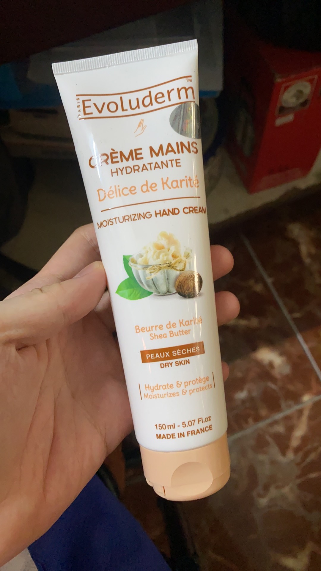 Crème mains hydratante délice de Karité Evoluderm 150ml