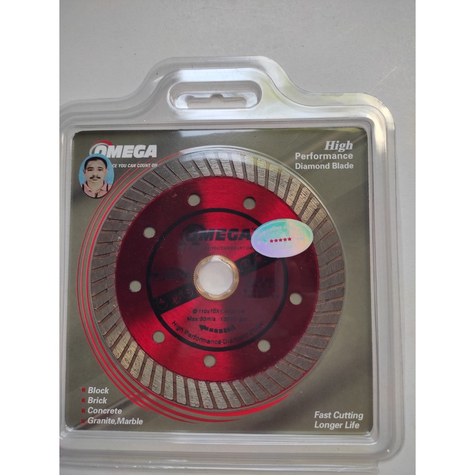 LƯỠI CẮT GẠCH ĐÁ OMEGA 110mm hàng đẹp