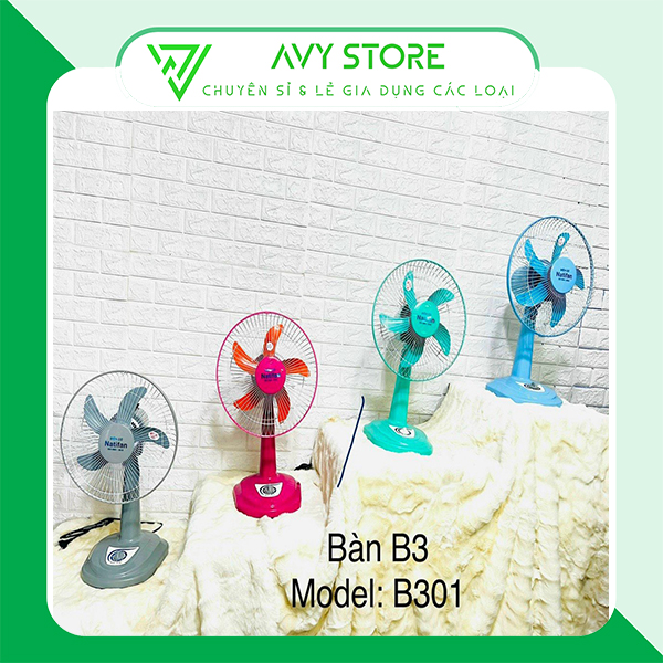 Quạt điện natifan b-301 thiết kế quạt máy đứng 5 cánh nhỏ gọn, vững chắc