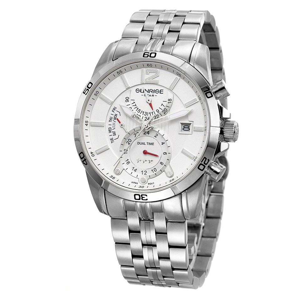 Thông tin chi tiết Đồng hồ nam SUNRISE 1172SA Dual time Chính hãng