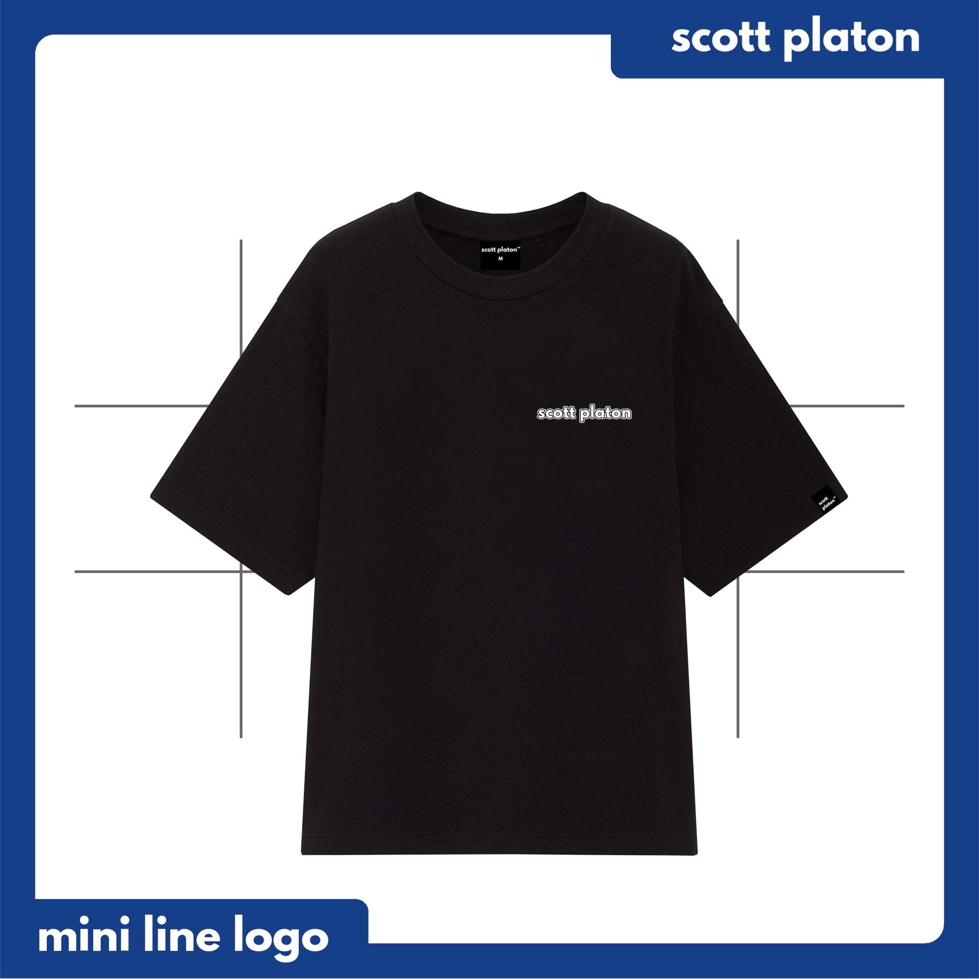 Scott Platon Áo thun Mini Line Logo - Chất liệu cotton dày dặn đứng form