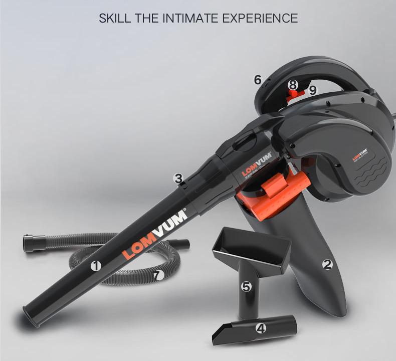 Máy hút thổi bụi công nghiệp Lonvun, công suất 1860W, hàng nhập khẩu, bảo hành 6 tháng, có chổi than đi kèm