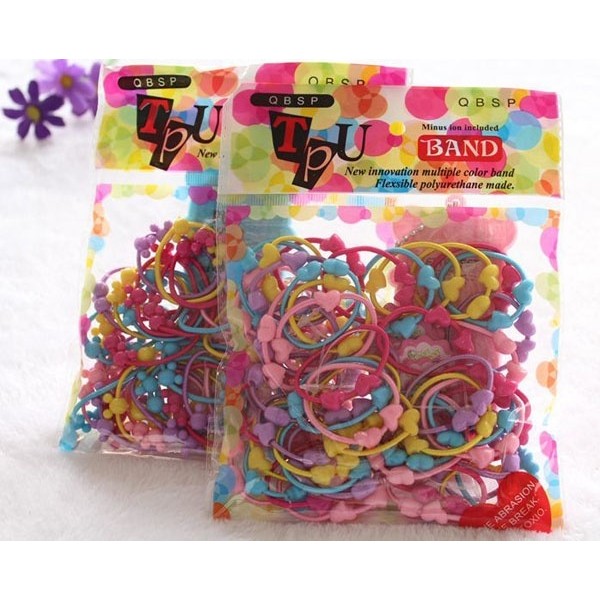 Túi 50 Chiếc Dây Buộc Tóc Cho Bé