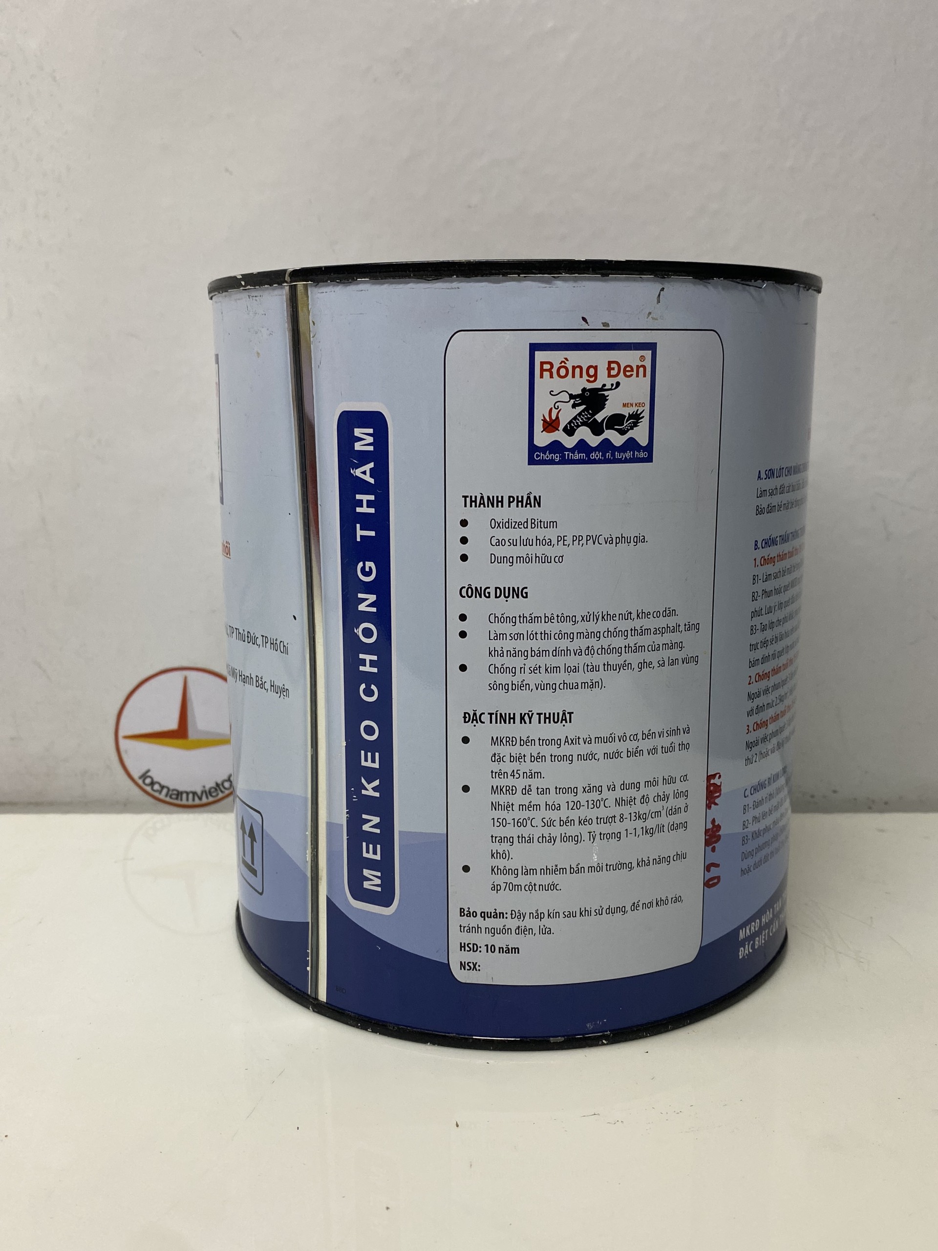 Chống thấm hồ cá chép Koi màu đen 2KG