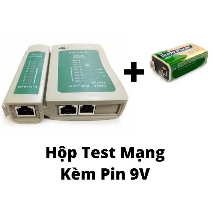 Hộp test cáp mạng rj45 + pin