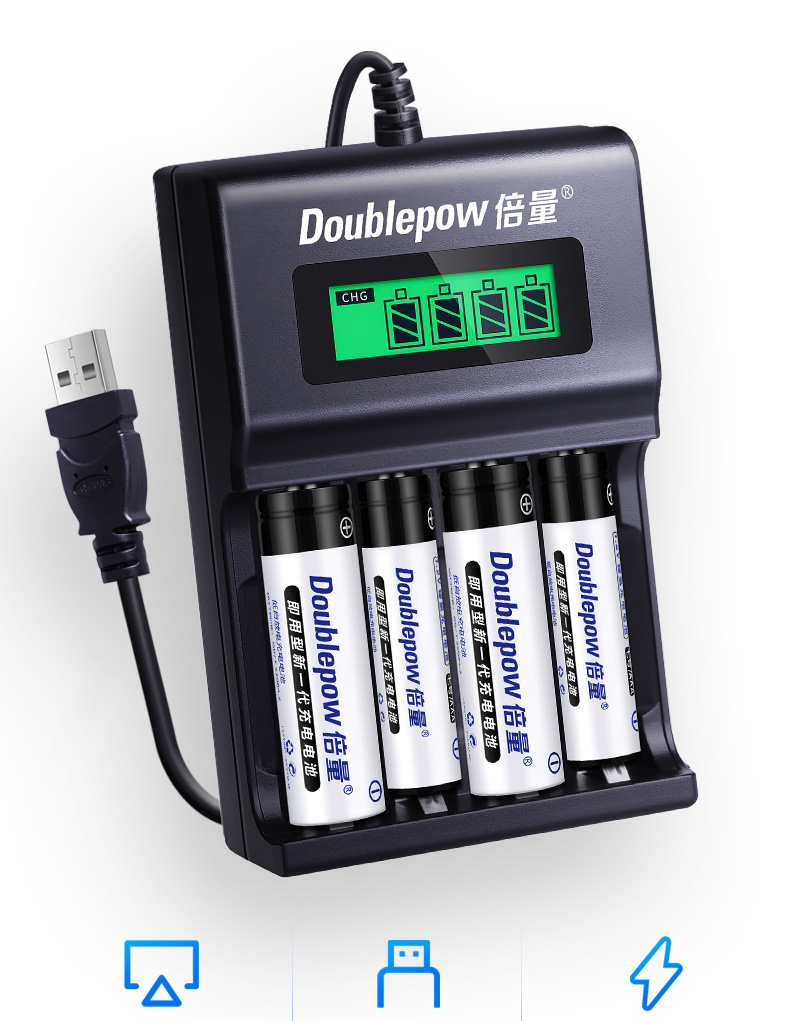 Bộ Sạc Pin AA / AAA / Pin 9V Đa Năng Doublepow UK95 1.2V